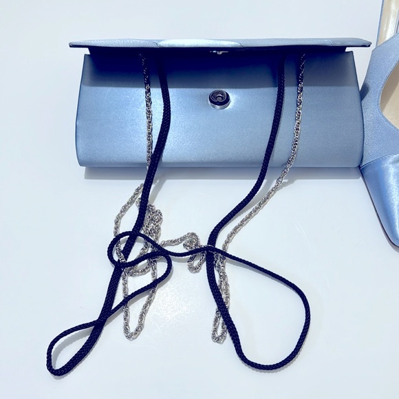 Matching Blue Purse & Shoes Set (Or Sold Separately) Size 8 W - Picture 7 of 10